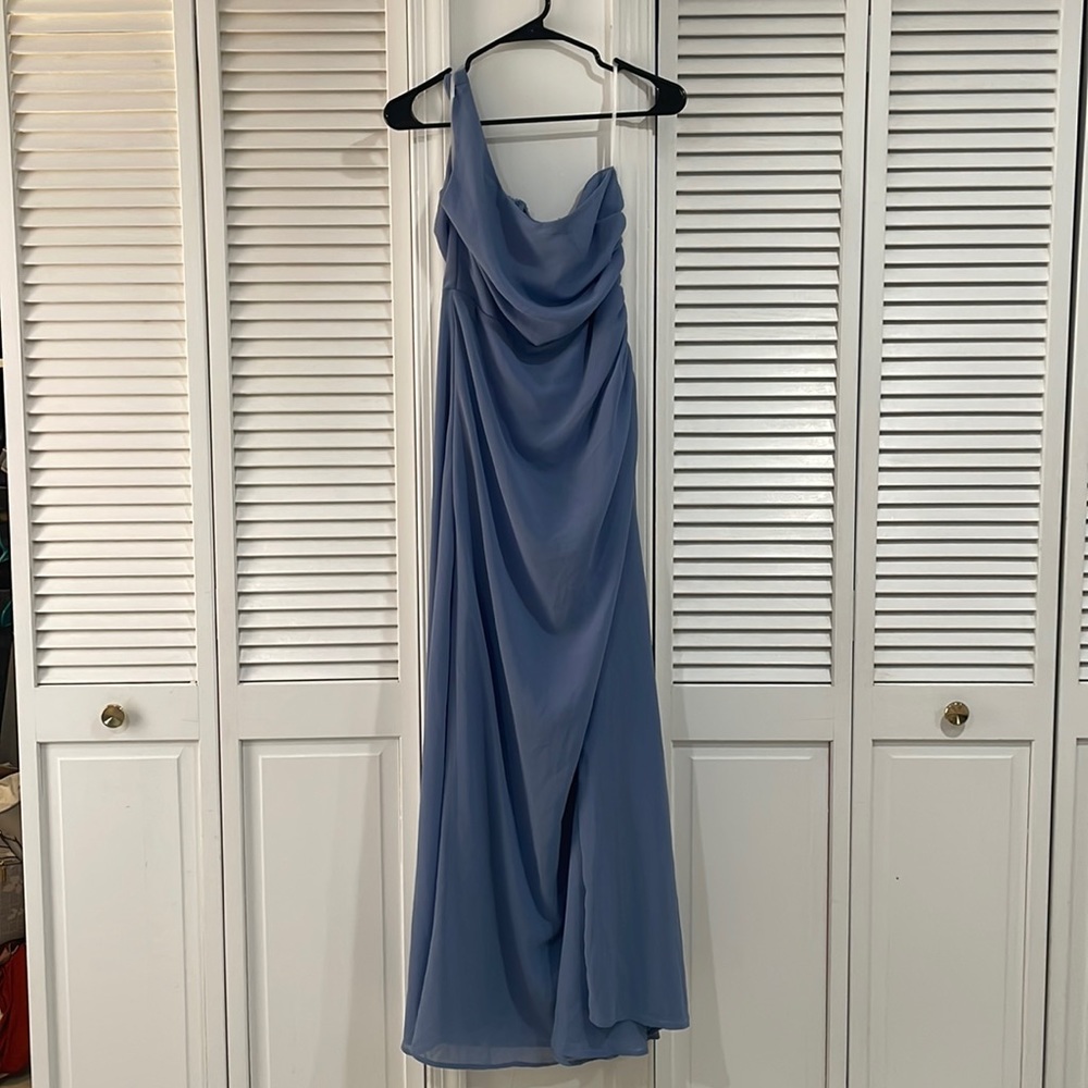 Blue wedding guest dress